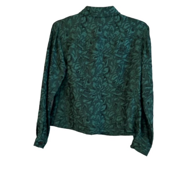 Coldwater Creek Tops - Coldwater Creek Ladies Textured long sleeved shirt Size PXS Petite Blue with Blk